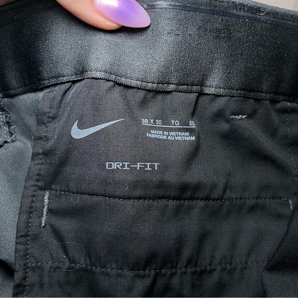Nike Dri Fit Black Tech Performance Golf Active Pants Gripping Waistband‎ Casual - Picture 2 of 13